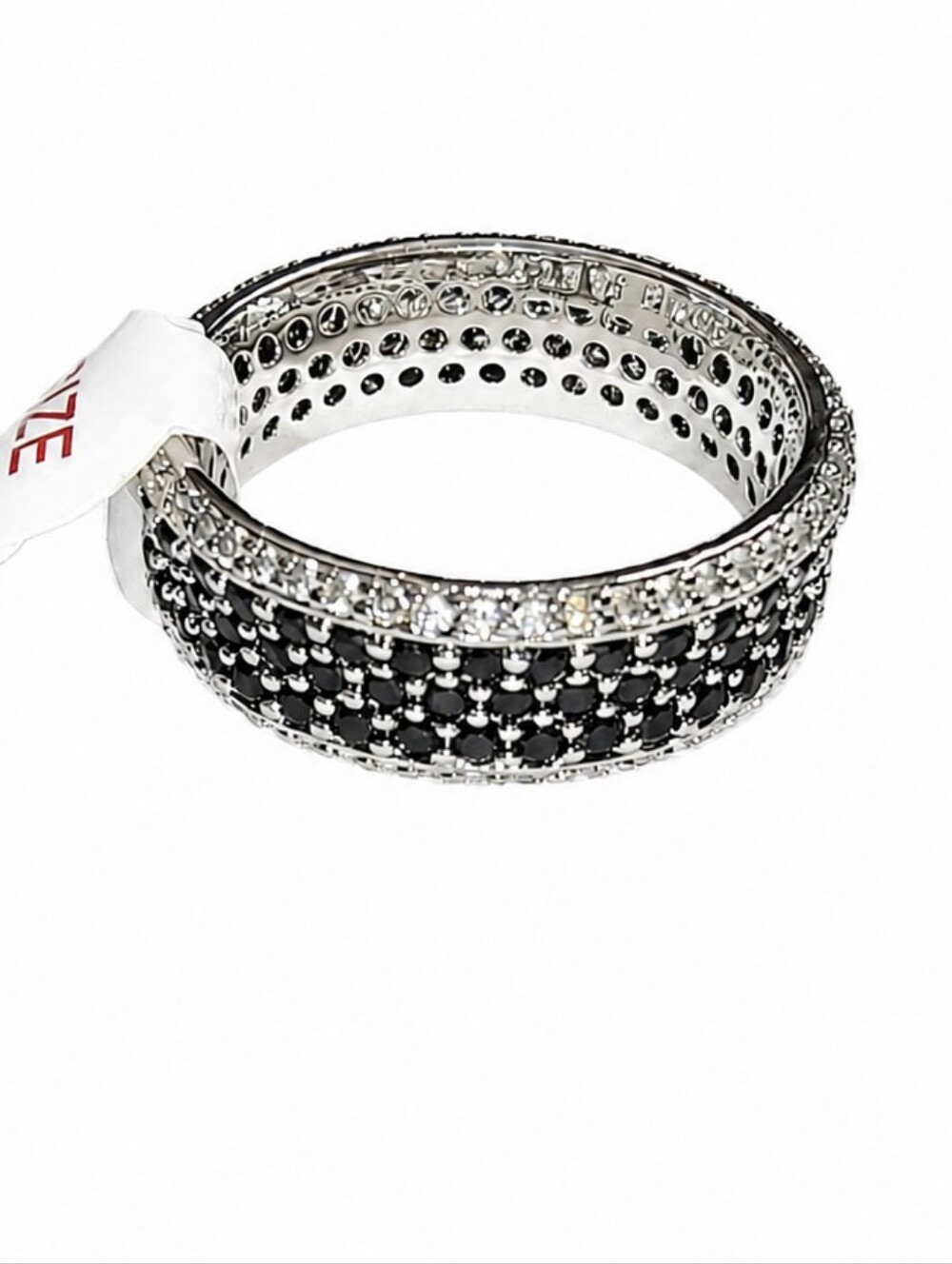 NWT Bomb Party Mirrored‎ Hope Black Onyx Cubic Zirconia  Ring Size 10